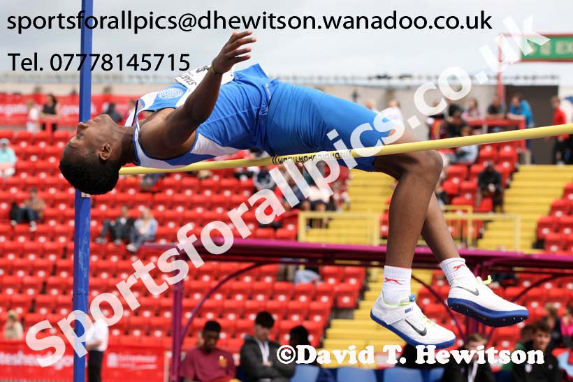 Inter boys high jump, 2015 English Schools, Gateshead. Photo: David T. Hewitson/Sports for All Pics